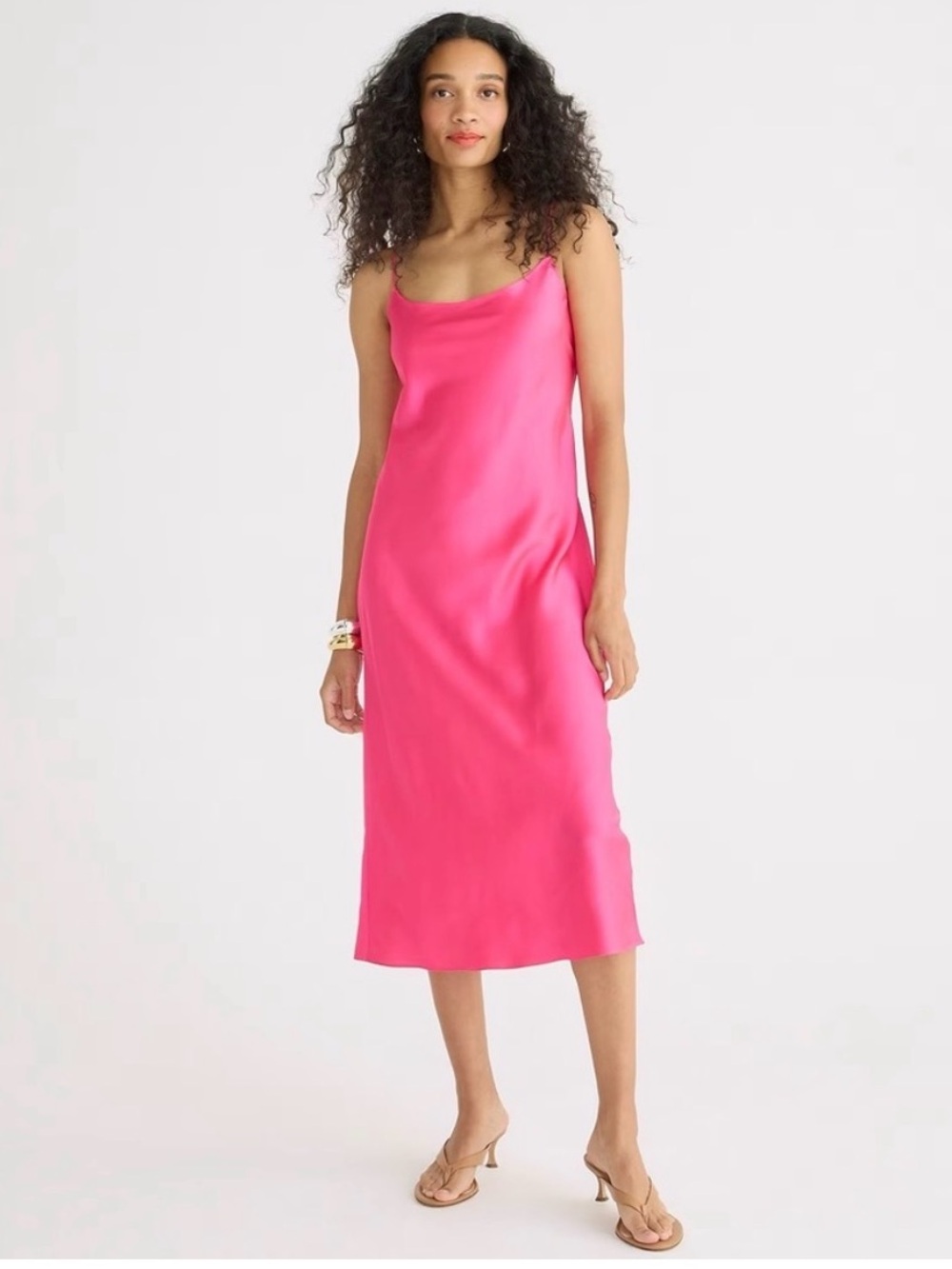 NWT J. Crew Neon Fuchsia Gwyneth Slip Dress In Luster Charmeuse Carolyn Kennedy